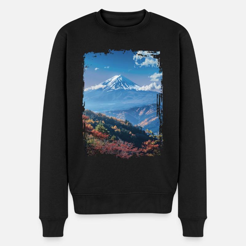 Japan - Männer Premium Bio Pullover - Schwarz