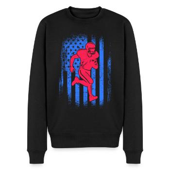 Joueurs de football américain États-Unis Football masculin - Pull Premium bio Homme - noir - Devant - Nico (187cm)