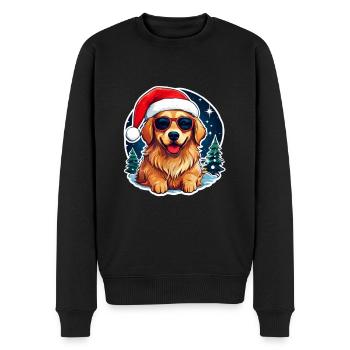 Chien Golden Retriever - Pull Premium bio Homme - noir - Devant - Nico (187cm)