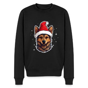 Chien de berger - Pull Premium bio Homme - noir - Devant - Nico (187cm)