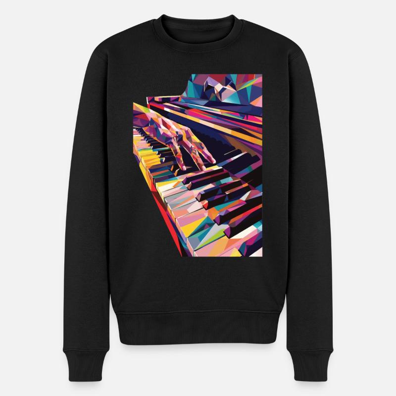 Piano - Pull Premium bio Homme - noir