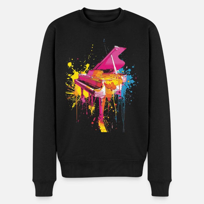 Piano - Pull Premium bio Homme - noir