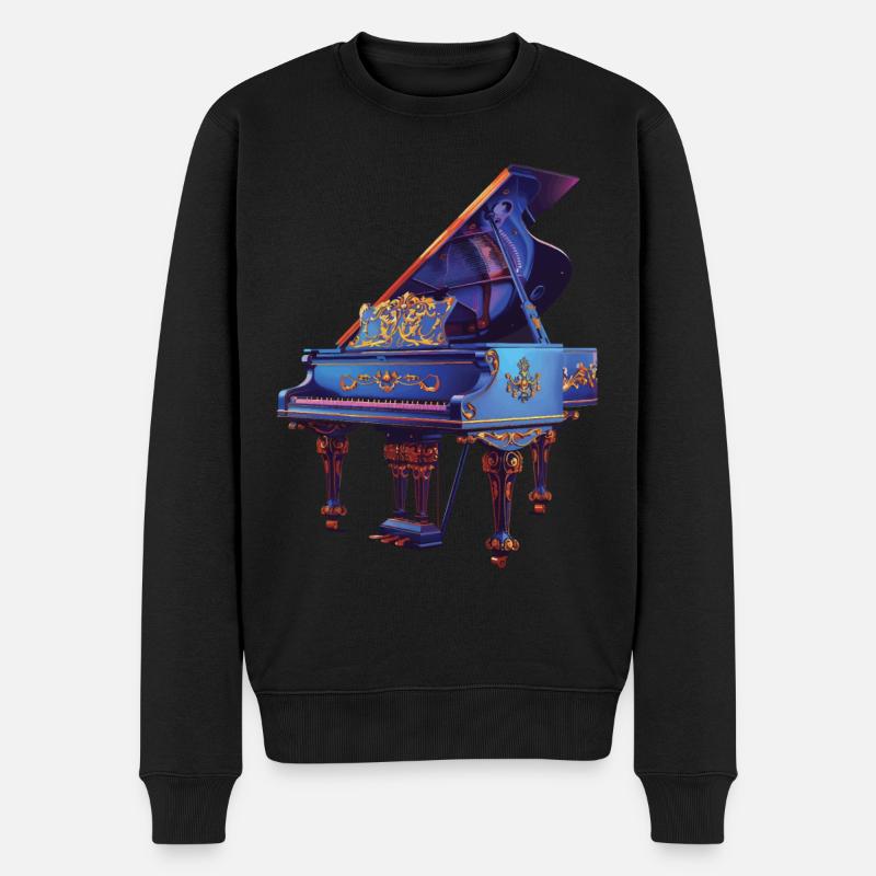Piano - Pull Premium bio Homme - noir