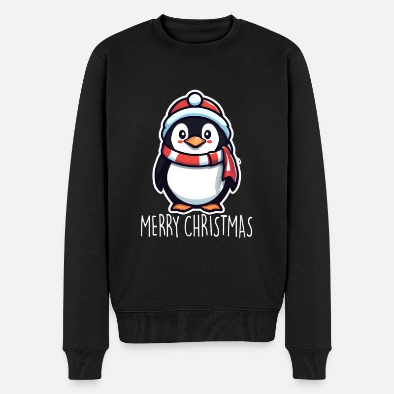 Merry Christmas - Männer Premium Bio Pullover - Schwarz