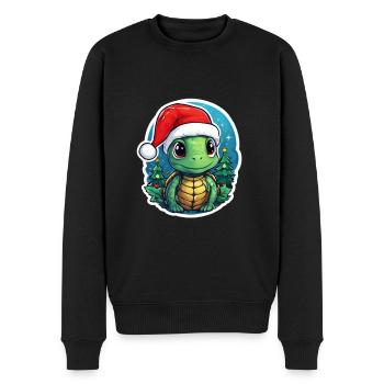 Turtle - Men's Premium Organic Jumper - black - Front - Nico (187cm)