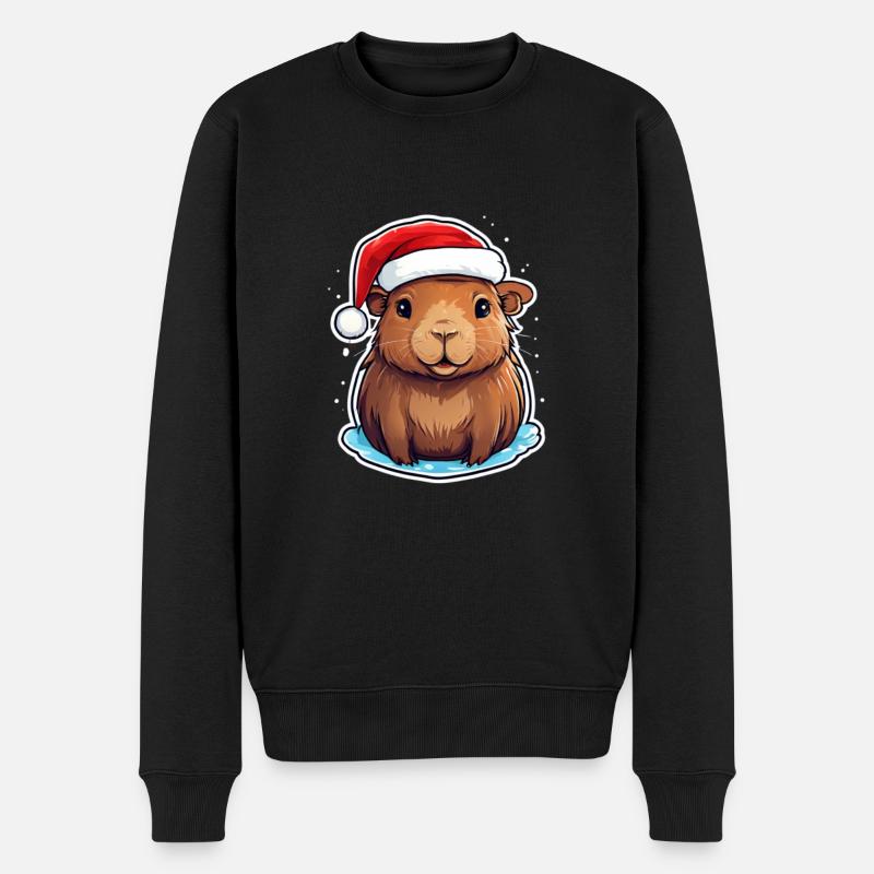 Noël de Capybara - Pull Premium bio Homme - noir