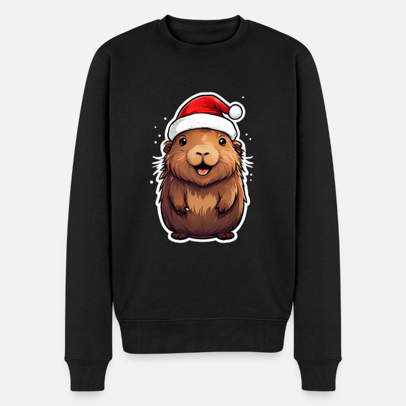 Noël de Capybara - Pull Premium bio Homme - noir