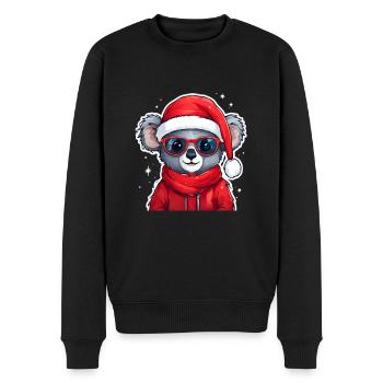 Koala Weihnachten - Männer Premium Bio Pullover - Schwarz - Vorne - Nico (187cm)