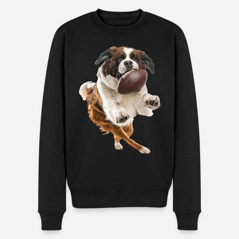 Bernhardiner - Männer Premium Bio Pullover - Schwarz