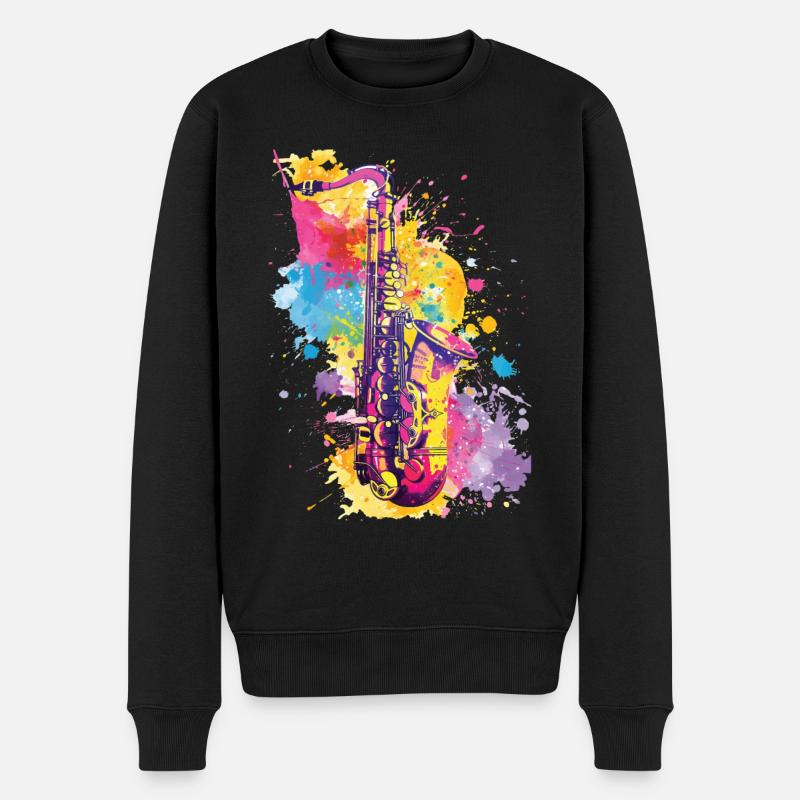 Saxophone - Pull Premium bio Homme - noir