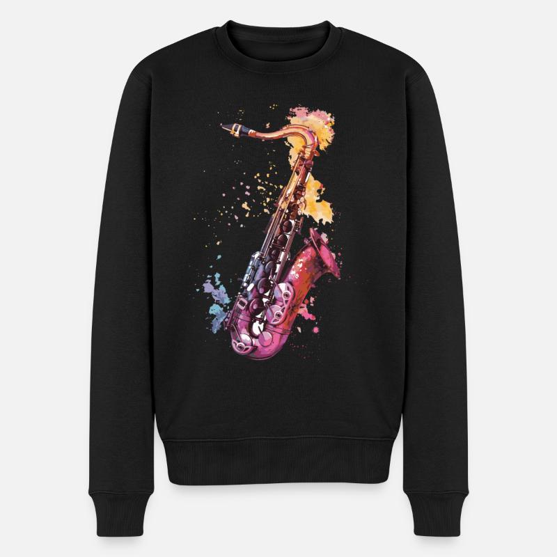 Saxophone - Pull Premium bio Homme - noir