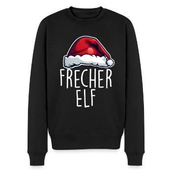 Noël elfe coquin - Pull Premium bio Homme - noir - Devant - Nico (187cm)