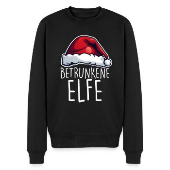 Noël elfe ivre - Pull Premium bio Homme - noir - Devant - Nico (187cm)