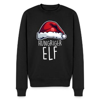 Noël elfe affamé - Pull Premium bio Homme - noir - Devant - Nico (187cm)