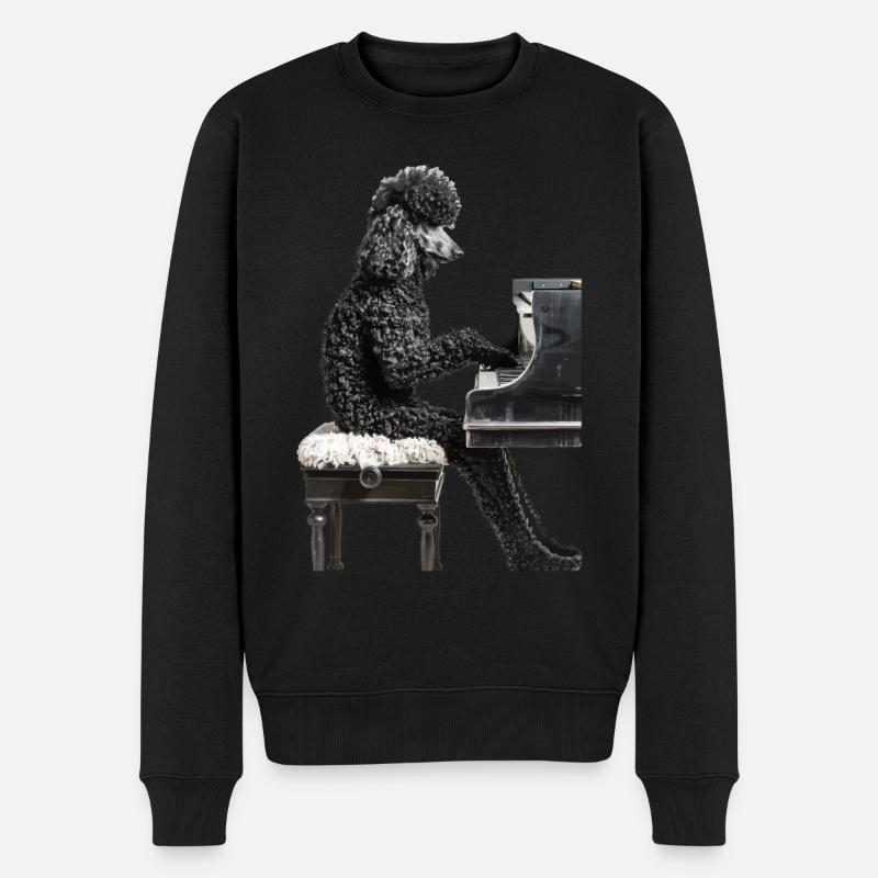 Pudel - Männer Premium Bio Pullover - Schwarz