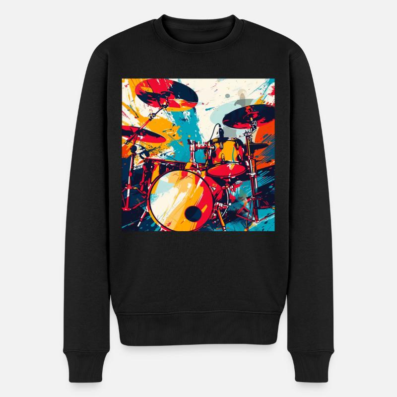 Percussion - Pull Premium bio Homme - noir