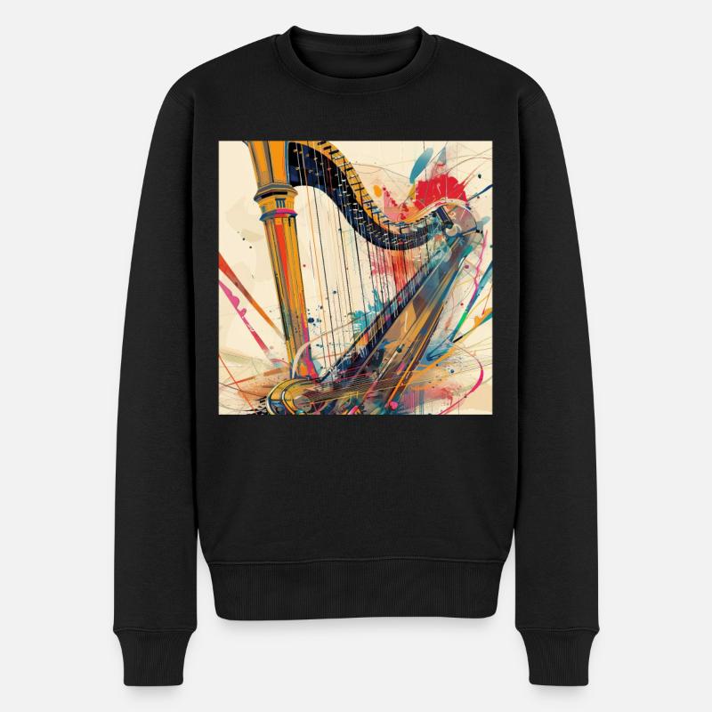 Harpe - Pull Premium bio Homme - noir