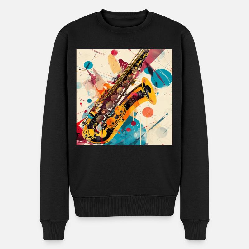 Saxophone - Pull Premium bio Homme - noir