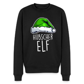 Joli Noël Elfe - Pull Premium bio Homme - noir - Devant - Nico (187cm)