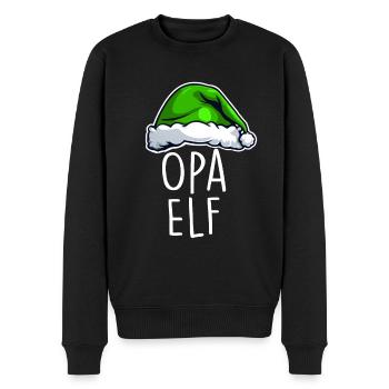 Opa Elf - Männer Premium Bio Pullover - Schwarz - Vorne - Nico (187cm)