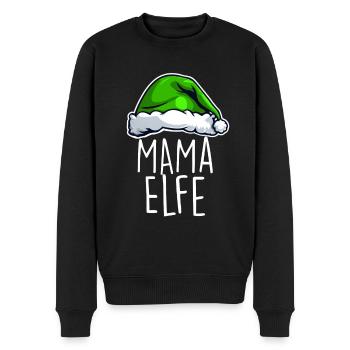 Mama Elf - Männer Premium Bio Pullover - Schwarz - Vorne - Nico (187cm)
