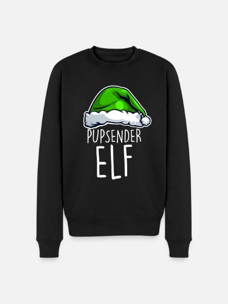 Pupsender Elf - Männer Premium Bio Pullover - Schwarz