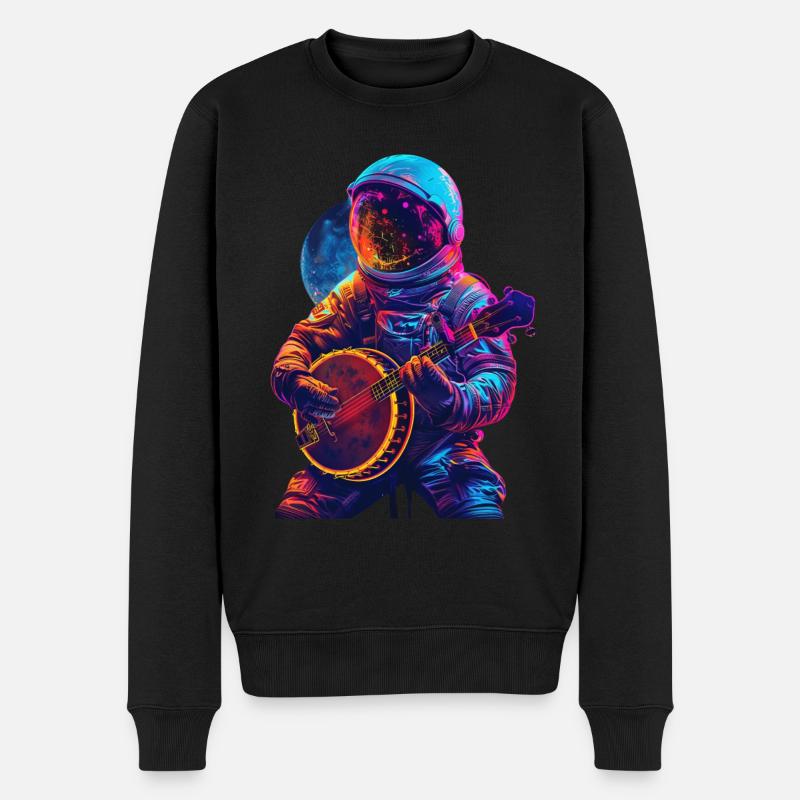 Banjo astronaute - Pull Premium bio Homme - noir