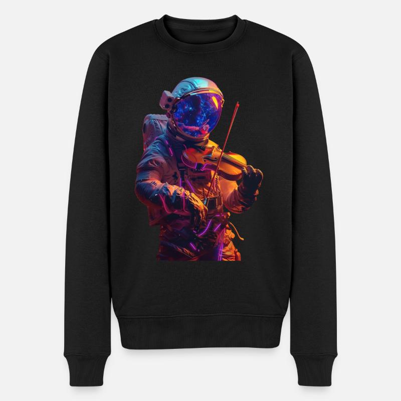 Violon astronaute - Pull Premium bio Homme - noir