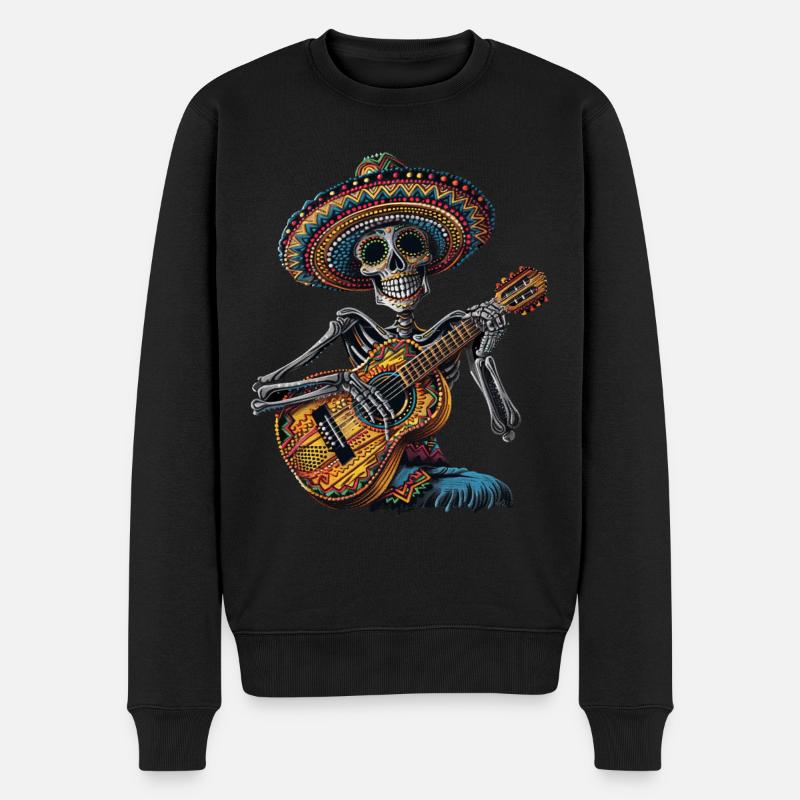 Ukulélé Mexicain Squelette - Pull Premium bio Homme - noir