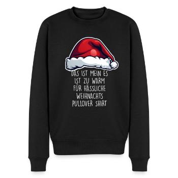 Il fait trop chaud pour les pulls de Noël moches - Pull Premium bio Homme - noir - Devant - Nico (187cm)