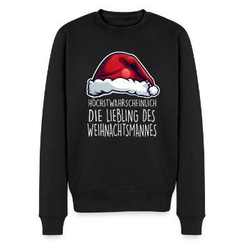 Le favori du Père Noël - Le Père Noël - Pull Premium bio Homme - noir - Devant - Nico (187cm)