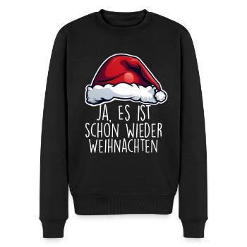 Yes, it's Christmas again - Men's Premium Organic Jumper - black - Front - Nico (187cm)