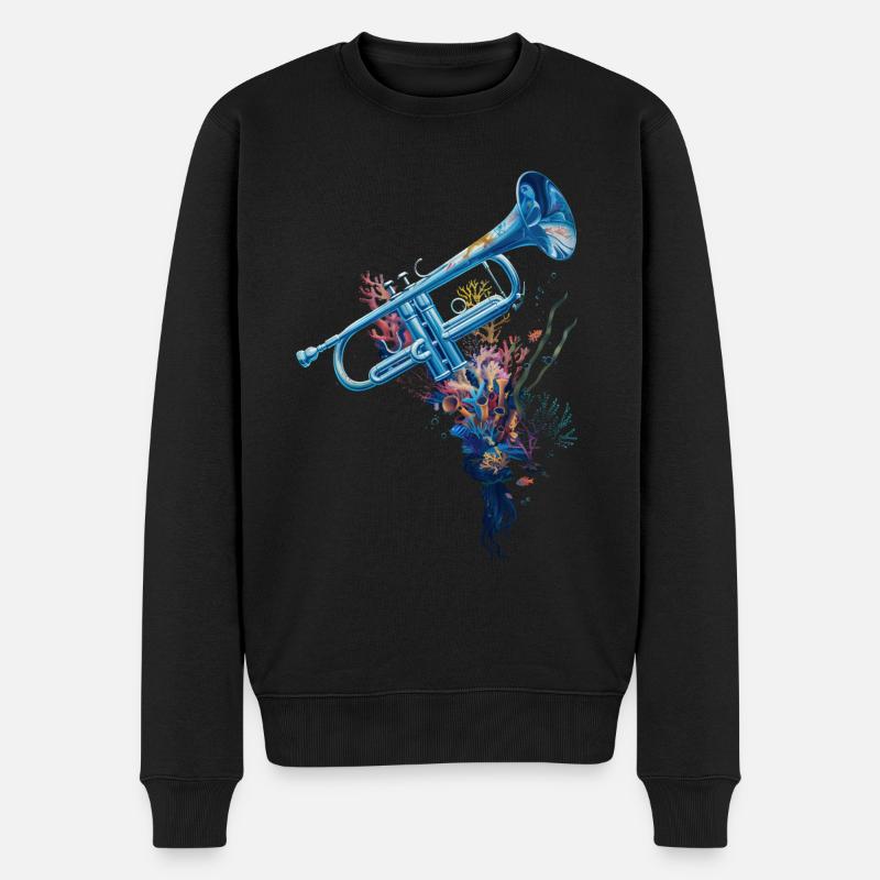 Trompette de poisson - Pull Premium bio Homme - noir