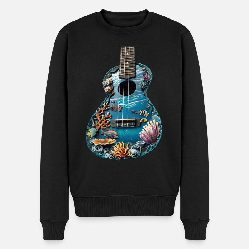 Poisson Ukulélé - Pull Premium bio Homme - noir