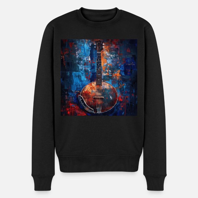 Banjo - Männer Premium Bio Pullover - Schwarz