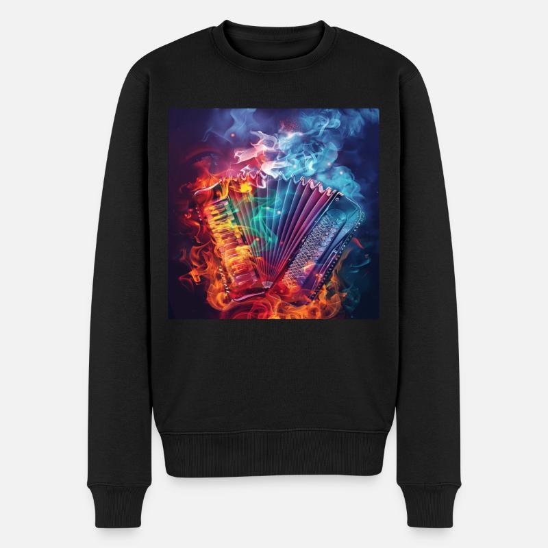 Accordéon - Pull Premium bio Homme - noir