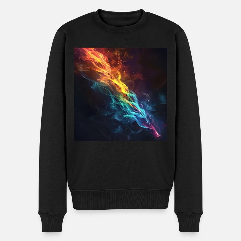 Flûte traversière - Pull Premium bio Homme - noir