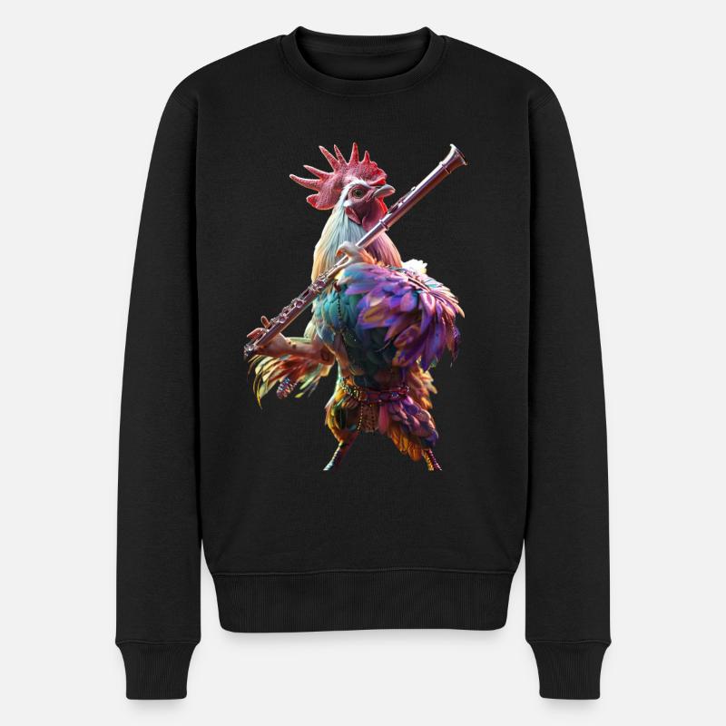 Flûte de coq - Pull Premium bio Homme - noir