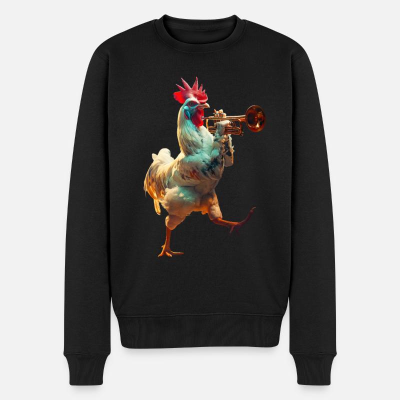 Trompette Coq - Pull Premium bio Homme - noir