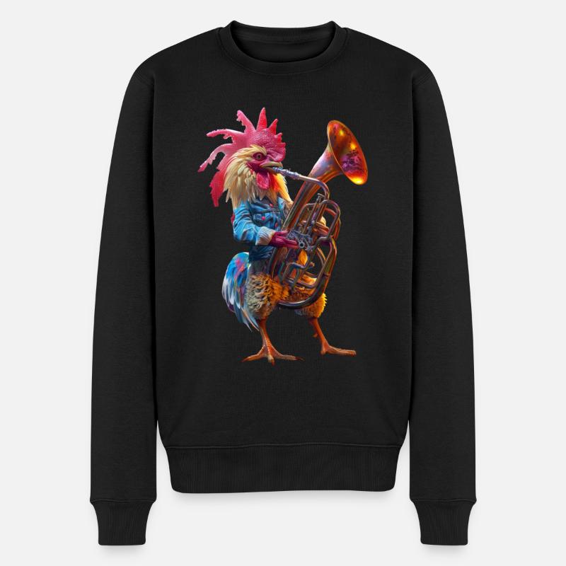 Tuba Coq - Pull Premium bio Homme - noir