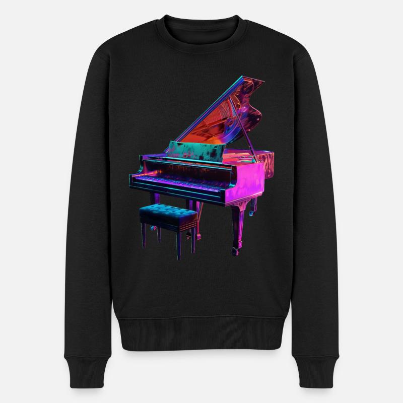 Piano - Pull Premium bio Homme - noir