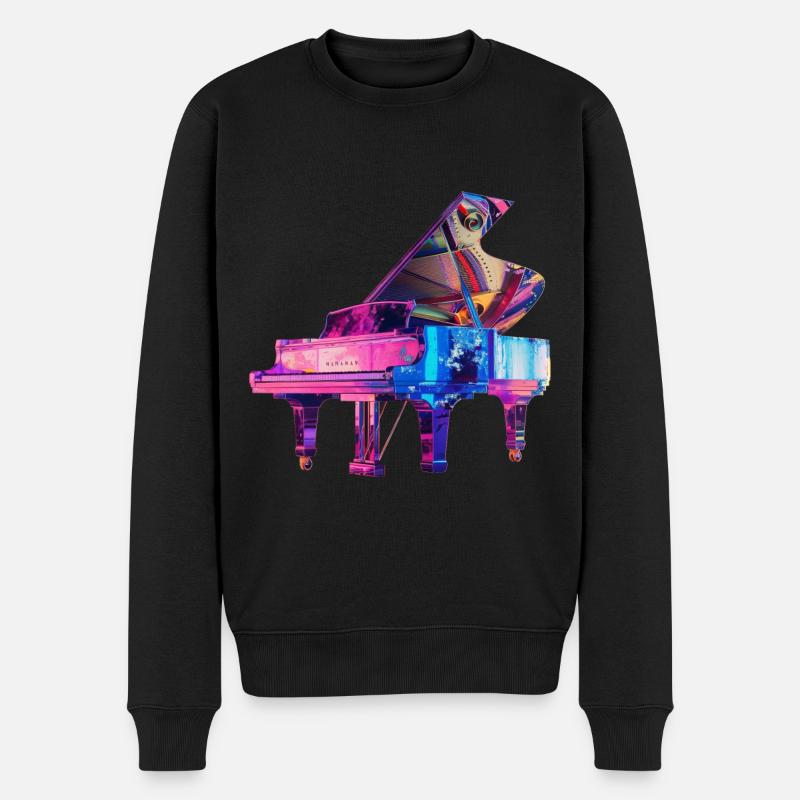 Piano - Pull Premium bio Homme - noir