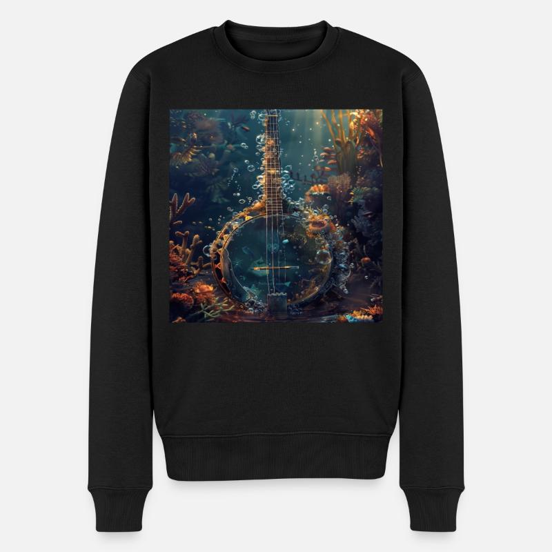 Banjo - Männer Premium Bio Pullover - Schwarz