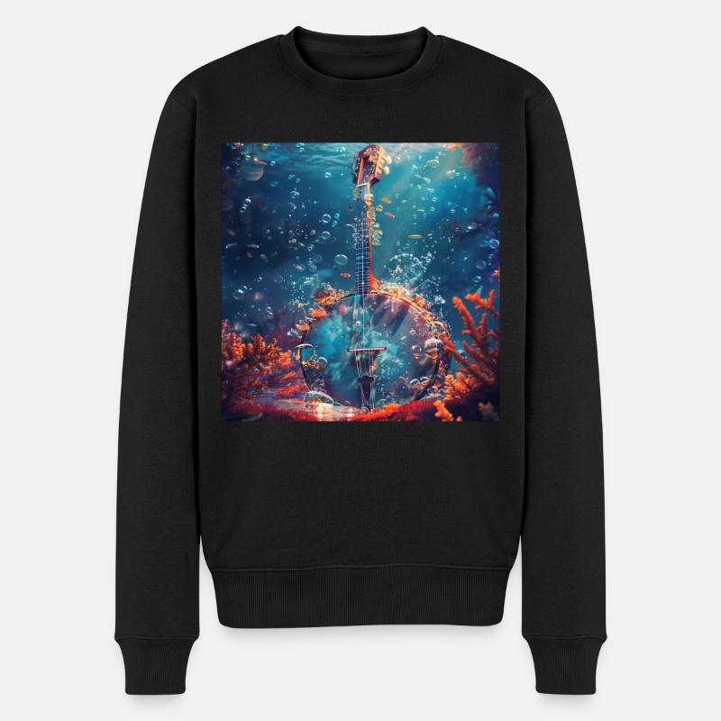 Banjo - Männer Premium Bio Pullover - Schwarz
