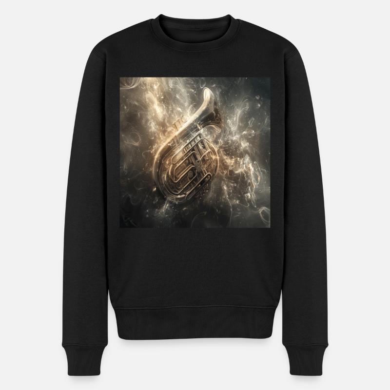 Tuba - Männer Premium Bio Pullover - Schwarz