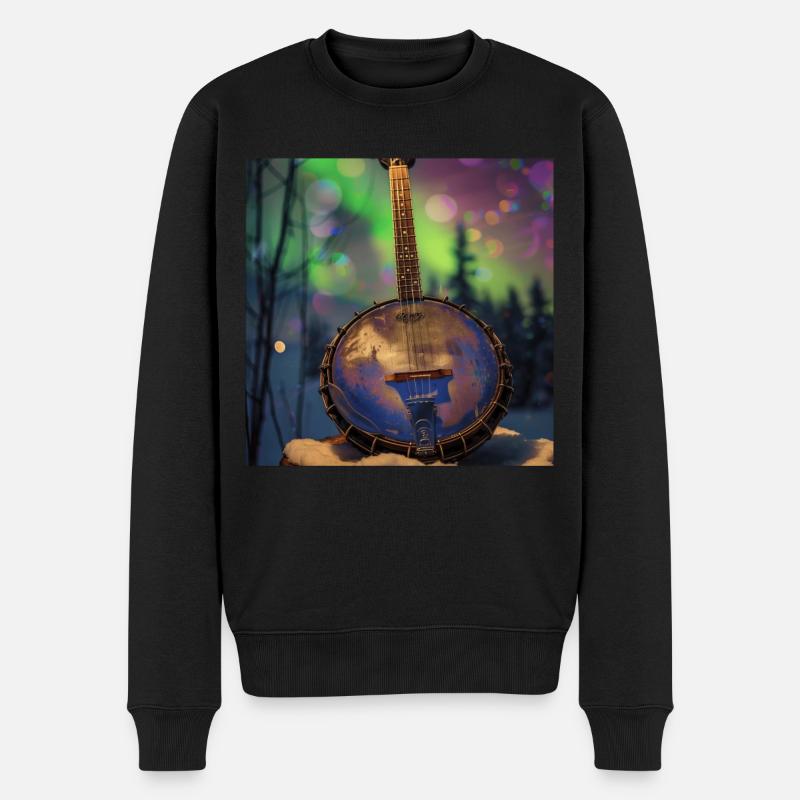 Banjo - Männer Premium Bio Pullover - Schwarz
