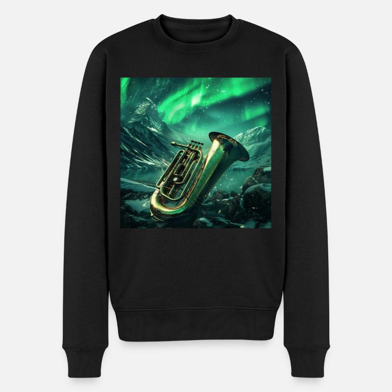 Tuba - Männer Premium Bio Pullover - Schwarz