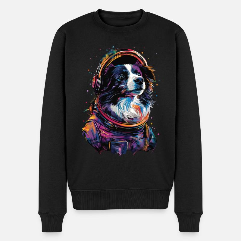 Border Collie - Männer Premium Bio Pullover - Schwarz