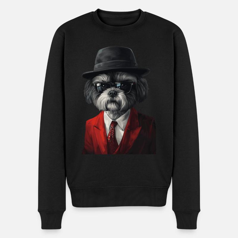 Shih Tzu - Männer Premium Bio Pullover - Schwarz