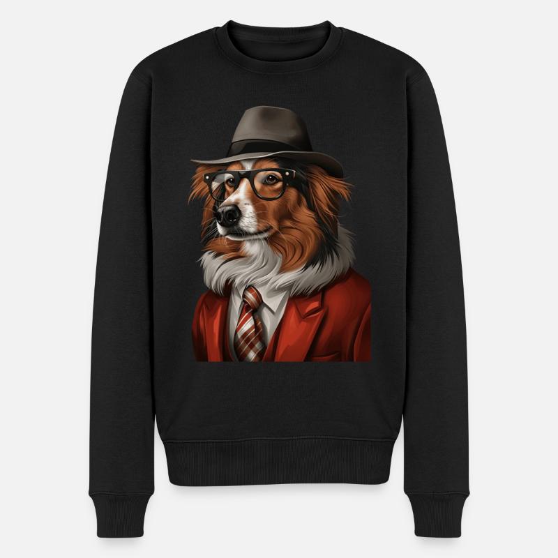 Shetland Sheepdog - Männer Premium Bio Pullover - Schwarz
